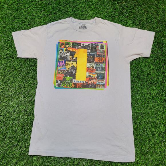 The Beatles Album Art Collage T-Shirt Womens Small Official Apple Corps  - Picture 1 of 11